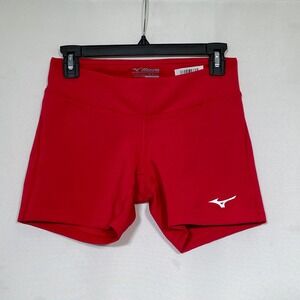 Mizuno Volleyball Pro Issue Red Compression Athletic Shorts Women's MEDIUM